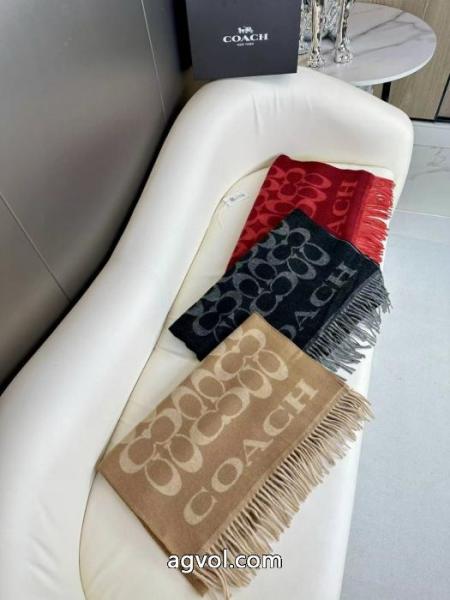 Coachの三色ストール爆型マフラー 5
